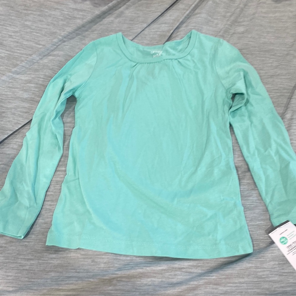 Carters solid color long sleeve tee